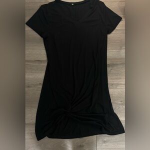 Woman’s Black T-shirt Dress